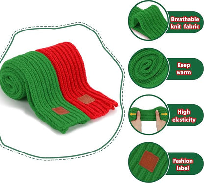 BWOGUE 2-Piece Winter Dog Knitted Scarf & Dog Neck Warm Bandanas - Image 3