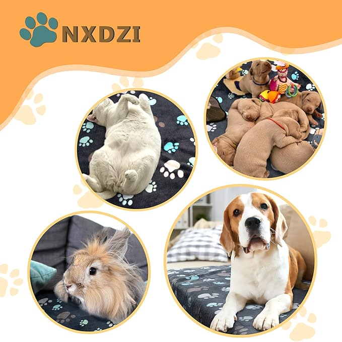 Dog Blankets for Large Dogs, 3 Pack Blanket Washable 41" x 31", Fuzzy Soft Pet - Image 3