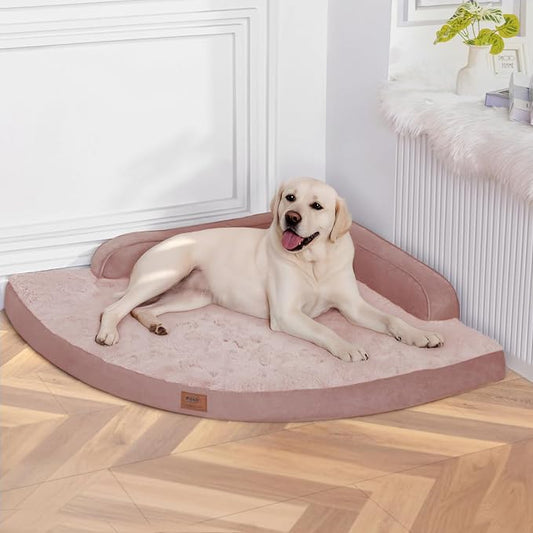 Large Orthopedic Dog Bed with Sides XXL Dog Beds with Removable Washable Cover by Mekiy