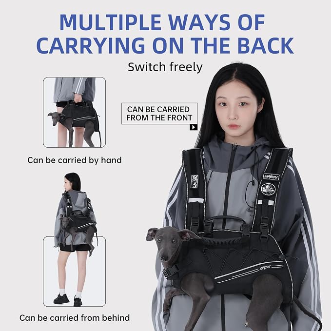 Dog Lift Harness for Small Dogs, Dog Backpack Carrier, Adjustable Padded - Image 4