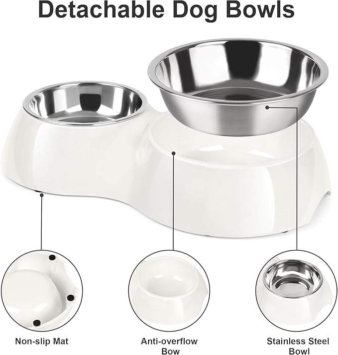 Double Dog Bowls Set – Non-Slip Pet Food & Water Dishes - Image 4