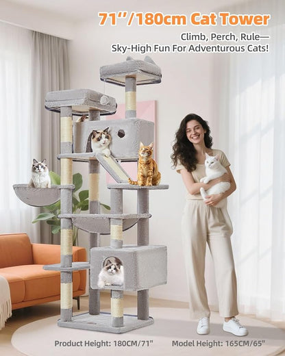 Taoqimiao Cat Tree 71-Inch, Cat Tower - Image 9