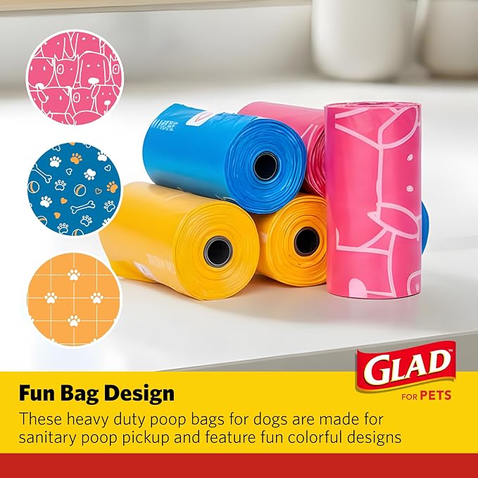 Glad for Pets Scented Waste Bags, Tear Resistant Pet Poop Pick-up Bags - Image 7
