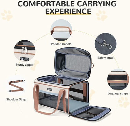 Lekereise Top-Expandable Pet Carrier 17x11x9.5 Inch Alaska Hawaiian Airline - Image 6