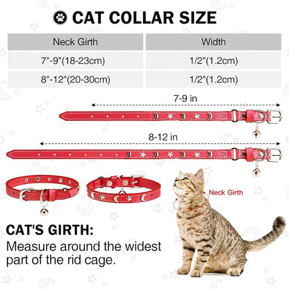 Leather Cat Collars for Boy Girl Cats - Image 3