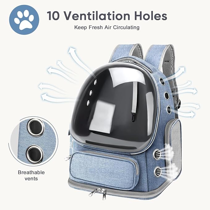 Cat Backpack Carrier, Breathable Cat Bubble Backpack - Image 3