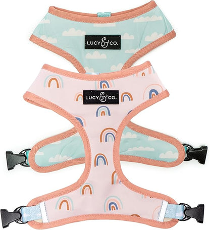 Lucy & Co. in The Clouds, Cute Reversible Dog Harness Walking Halter by LucyCo