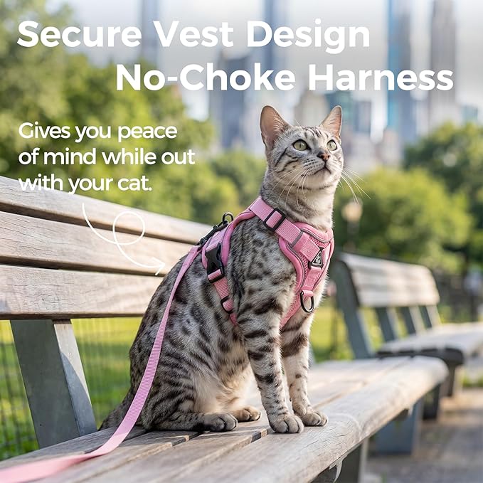 Cat Harness and Leash Set Escape Proof Tactical Large Kitten Harness Emotional - Image 3