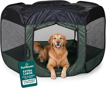 FurHaven Portable Pet Playpen for Dogs & Cats, Foldable Indoor Kitten Playpen by FurHaven