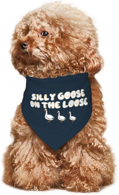 Silly Goose on The Loose Triangle Dog Bandana, Summer Bandana Funny Triangle - Image 7