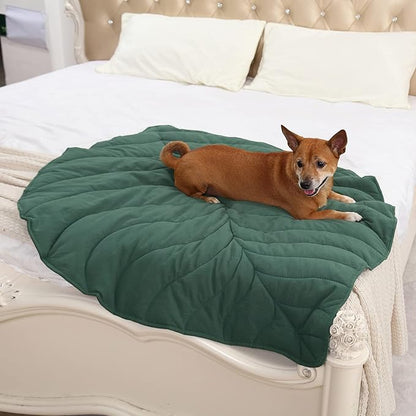 56x42 Inch Leaf Shaped Cotton Dog Blanket, Extra Large Pet Blanket - Image 7