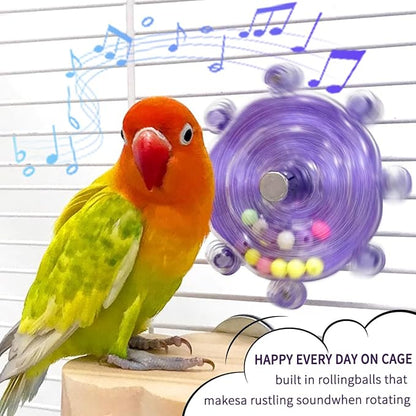 Parakeet Toys, Interactive Parrot Training Toys, Rotating Parrot Cage Bird Toys - Image 7