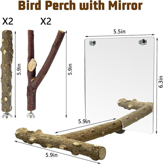 BNOSDM 5PCS Bird Perches Stand - Image 2