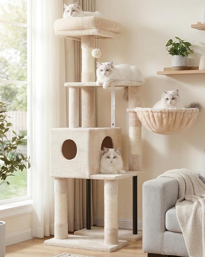 Heybly Cat Tree, 49.2 Inches Cat Tower by HEYBLY