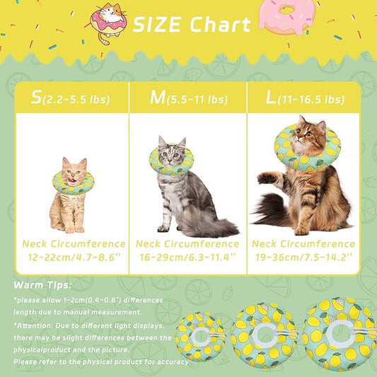 Cat Cone Collar Soft, Adjustable Cat Recovery Collars Kitten Cones to Stop - Image 2