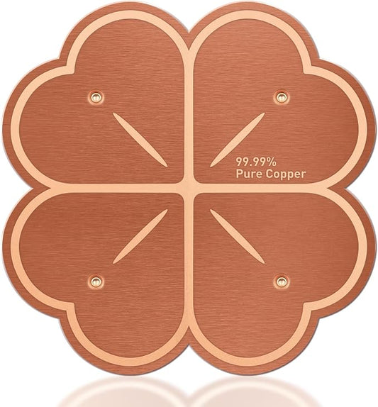 Bird Bath Copper Disk, Four-Point Support Design 99.99% Pure Copper Cleaning by KKILICY