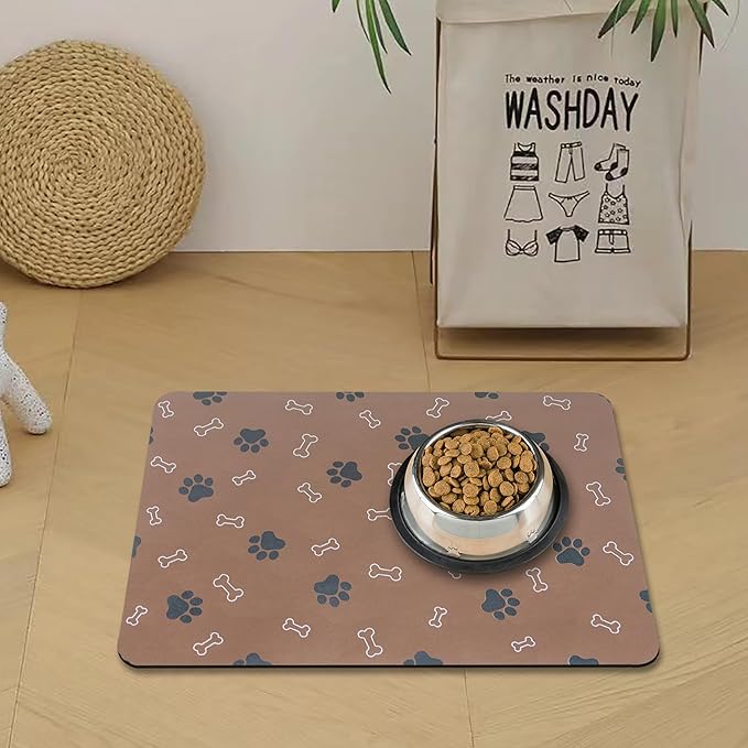 Pet Cat Dog Food Mat Non Slip Mat by EP+Jeans