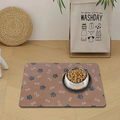 Pet Cat Dog Food Mat Non Slip Mat by EP+Jeans