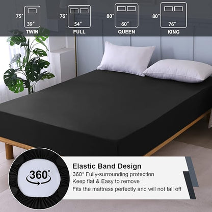 Waterproof Mattress Protector Full, Fitted Sheet Style Breathable Mattress Cover - Image 5