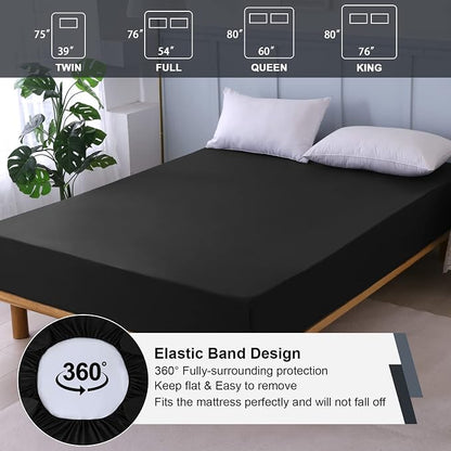 Waterproof Mattress Protector Queen, Fitted Sheet Style Breathable Mattress - Image 5