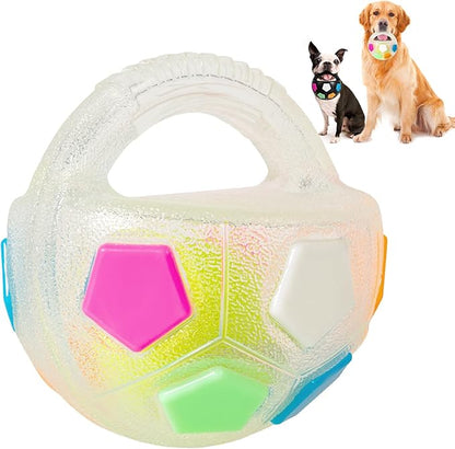 Dog Toy Ball with Handle, Toss and Fetch Play, Interactive Ball by YOOGAO+Pet