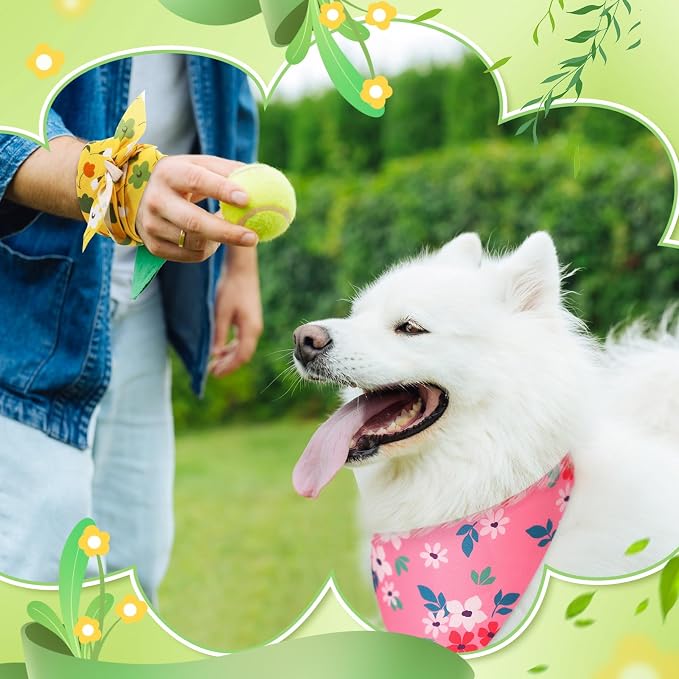 200 Pcs Spring Dog Bandanas Bulk Floral Dog Bandanas - Image 6