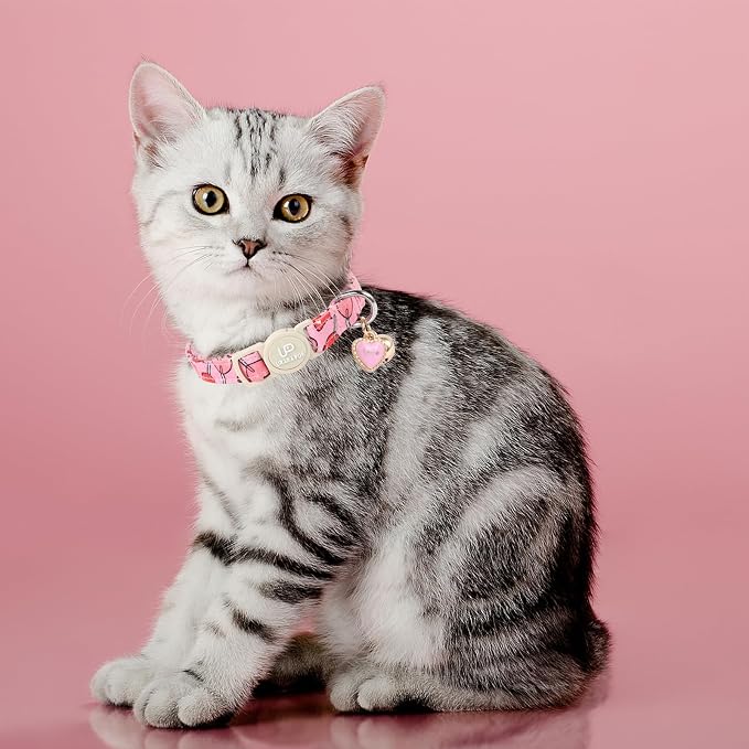 Cat Collar, Sweet Heart Kitten Collars Pink Hearts - Image 5