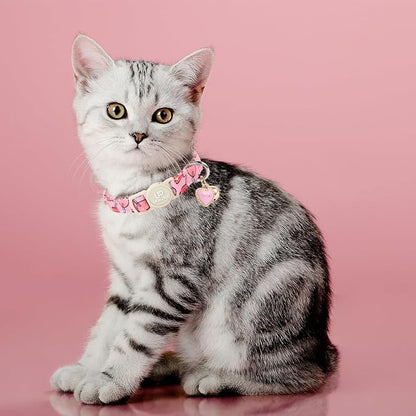 Cat Collar, Sweet Heart Kitten Collars Pink Hearts - Image 5