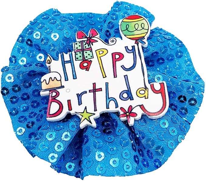 PET SHOW Blue Crown Dog Birthday Party Hat - Image 4