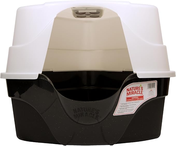 Nature’s Miracle Hooded Corner Litter Box, by NaturesMiracle