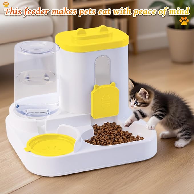 Gravity Cat Feeder and Water Dispenser, 2 in 1 Automatic Cat Feeder, 2 Pack - Image 3
