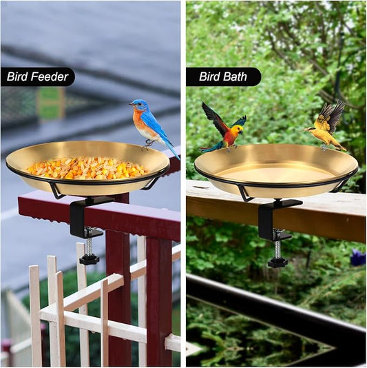 Deck Mounted Bird Bath Bird Feeder Bowl - Image 2