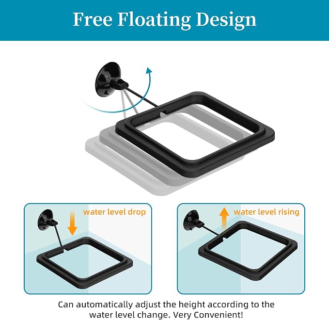 Fish Feeding Ring Aquarium Square Floating Food Feeder Circle - Image 6