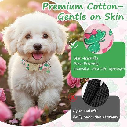 St. Patrick's Day Dog Collar, Adjustable Spring Cotton Collars Gifts - Image 4
