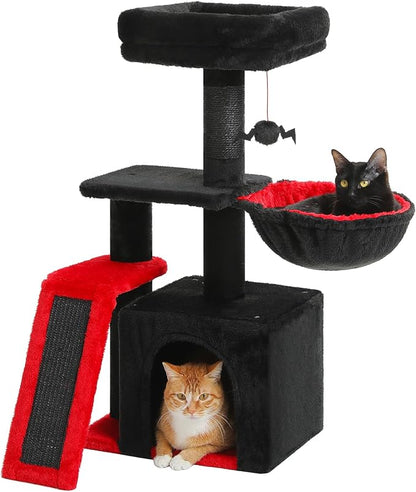 PETEPELA Gothic Cat Tree Tower for Indoor Cats, 31.5'' Small Cat Tower Condo by PETEPELA