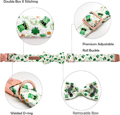 Lionheart glory Dog Bow Collar St. Patrick's Day Dog Collar - Image 2