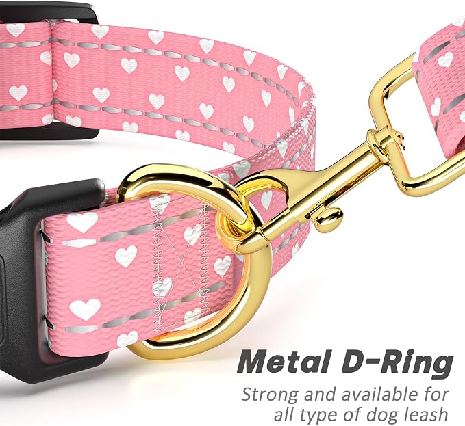 Reflective Dog Collar for Large Dogs, Cute Adjustable Heavy-Duty Nylon Puppy - Image 5