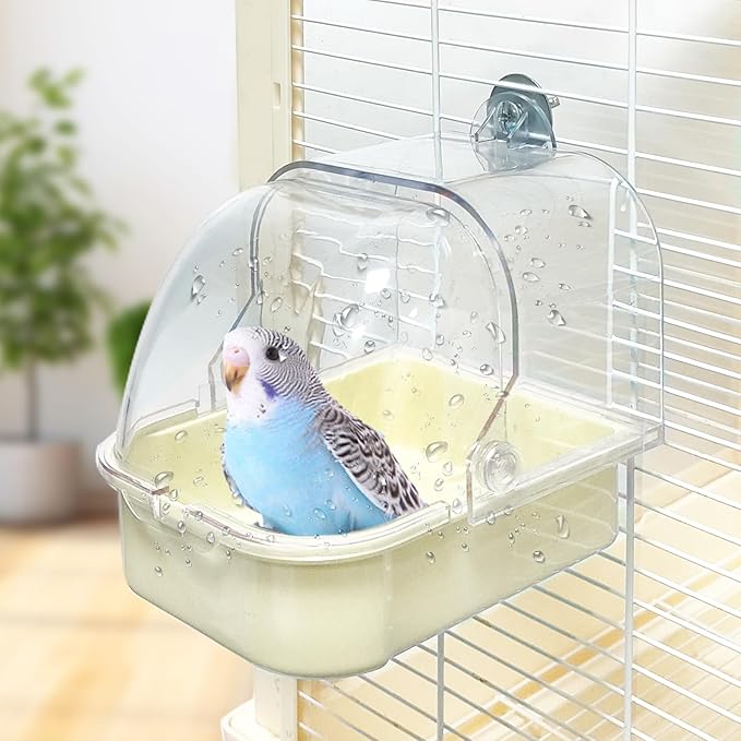 Bird Bath for Cage, Cleaning Pet Supplies Cockatiel Bird Bathtub by WQYGroseryshop