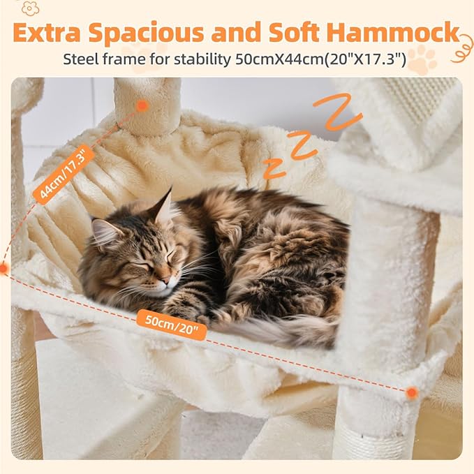 Taoqimiao Cat Tree 71-Inch, Cat Tower - Image 5