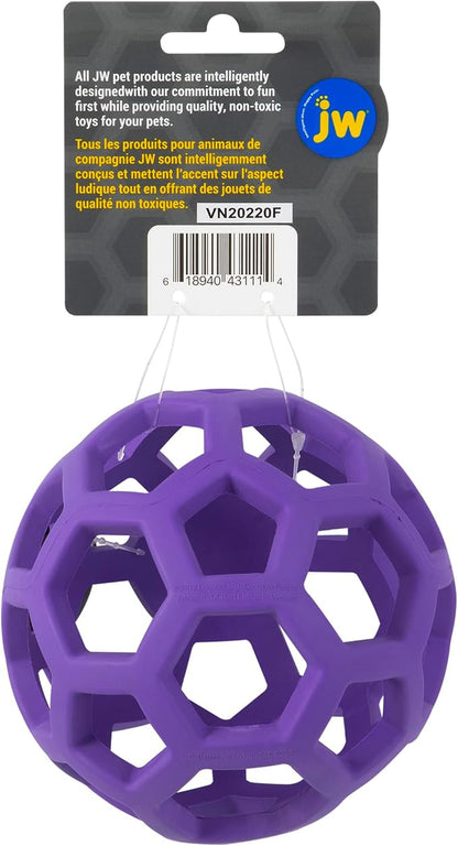 JW Pet Hol-ee Roller Dog Toy Puzzle Ball, Natural Rubber, Colors May Vary - Image 2