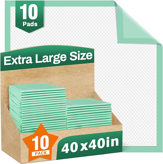Disposable Bed Pads 40"X40" Extra Large Pee Pads by MILDPLUS