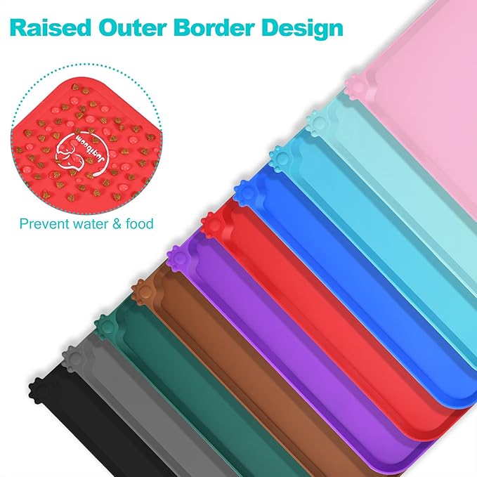 Silicone Waterproof Dog Cat Pet Feeding Mats, Non Slip, Easy Clean Pet Dog Cat - Image 4