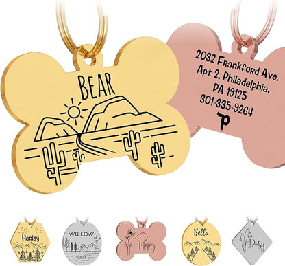 PawFurEver Custom Engraved Pet ID Tag – Personalized Dog Name Tag by PawFurEver