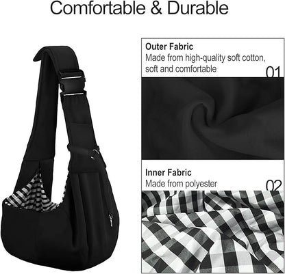 PETLOFT Reversible Dog Cat Sling Carrier, Small Dog Carrier, Adjustable Dog - Image 3