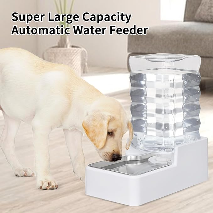 Dog Cat Water Dispenser: 8L White Upgraded Gravity Feeder - Image 4