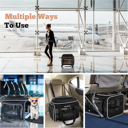 Airline Approved Top-Expanding Pet Carrier on Wheels- Rolling Carrier- Designed - Image 5