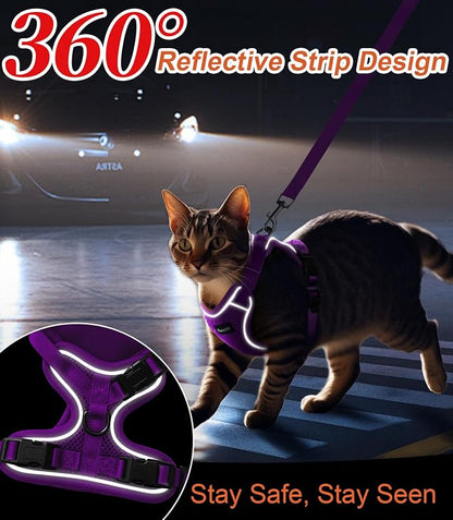 Cat Harness and Leash for Walking Escape Proof Soft Adjustable Cat Leash - Image 3