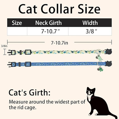 Cat Collar Breakaway, 2 Pack Cotton Cats Collars - Image 5