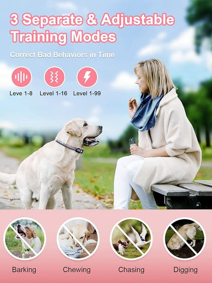 Bousnic Dog Shock Collar 2 Dogs - 3300 ft Waterproof Training Collar - Image 3