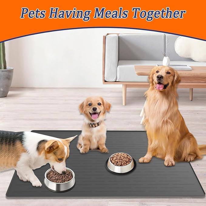 XXXXL Largest Pet Food Mat, 51.2"x25.6" Silicone Dog Mats - Image 7